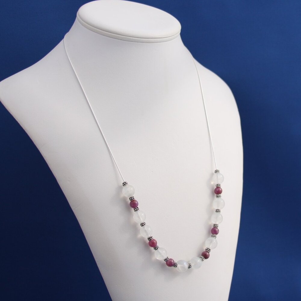 Star Ruby and Moonstone Necklace